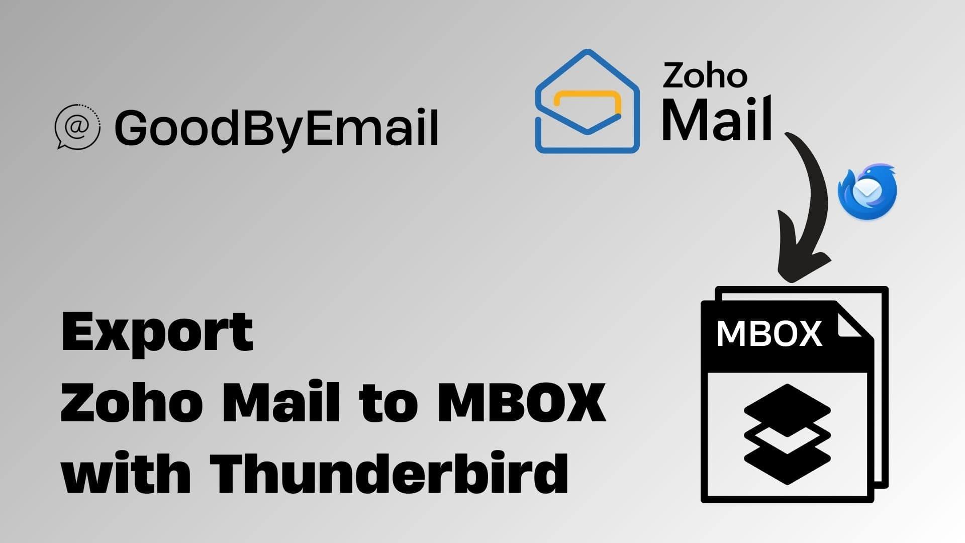 Export Zoho Email Inbox to mbox | GoodByEmail